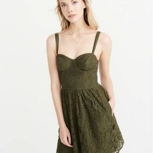 Abercrombie and Fitch Green Corset Dress